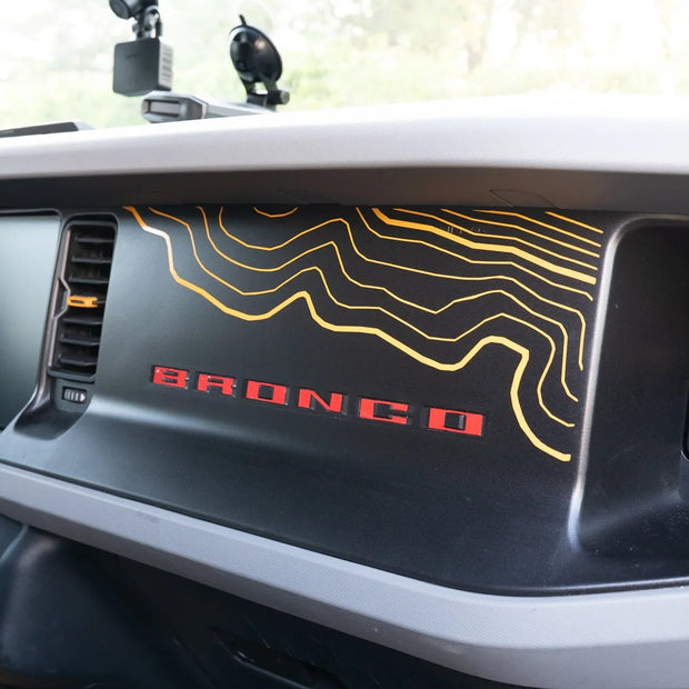 Topographic Map Dash Overlay V2 - 2021+ Bronco