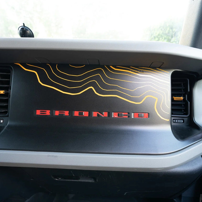 Topographic Map Dash Overlay V2 - 2021+ Bronco