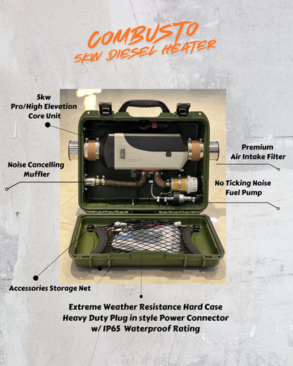 Mini Combusto 2kw - Overlander's All in One Diesel Heater - Pre Order