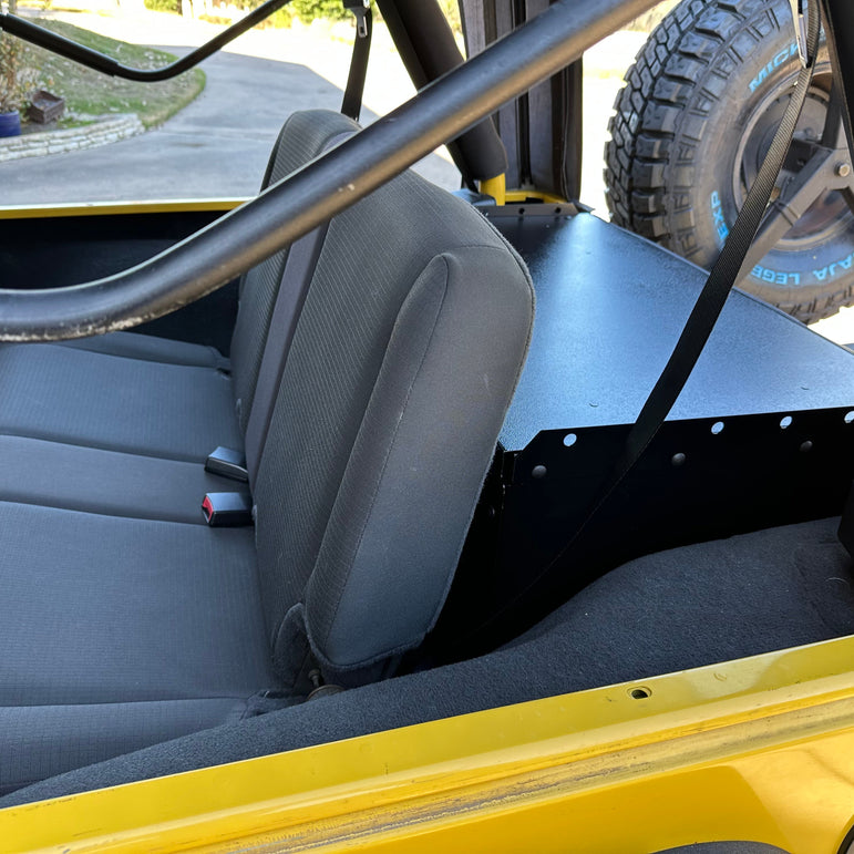 Ridgeback Jeep Security Enclosure - LJ Basic (Rear Seat Installed)