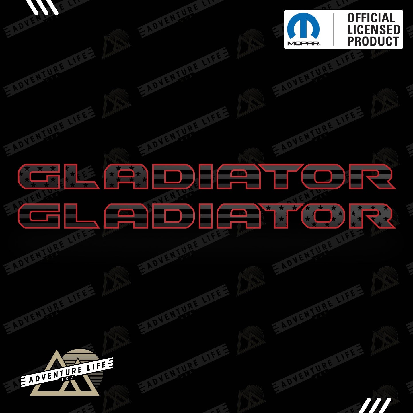 GLADIATOR Hood Lettering | Set of 2