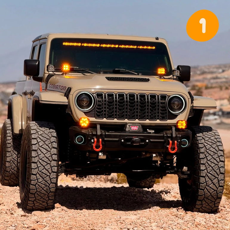 BLEMISHED: Custom Painted Front Grille – Newer Style Upgrade fits Wrangler JL/ GladiatorJT