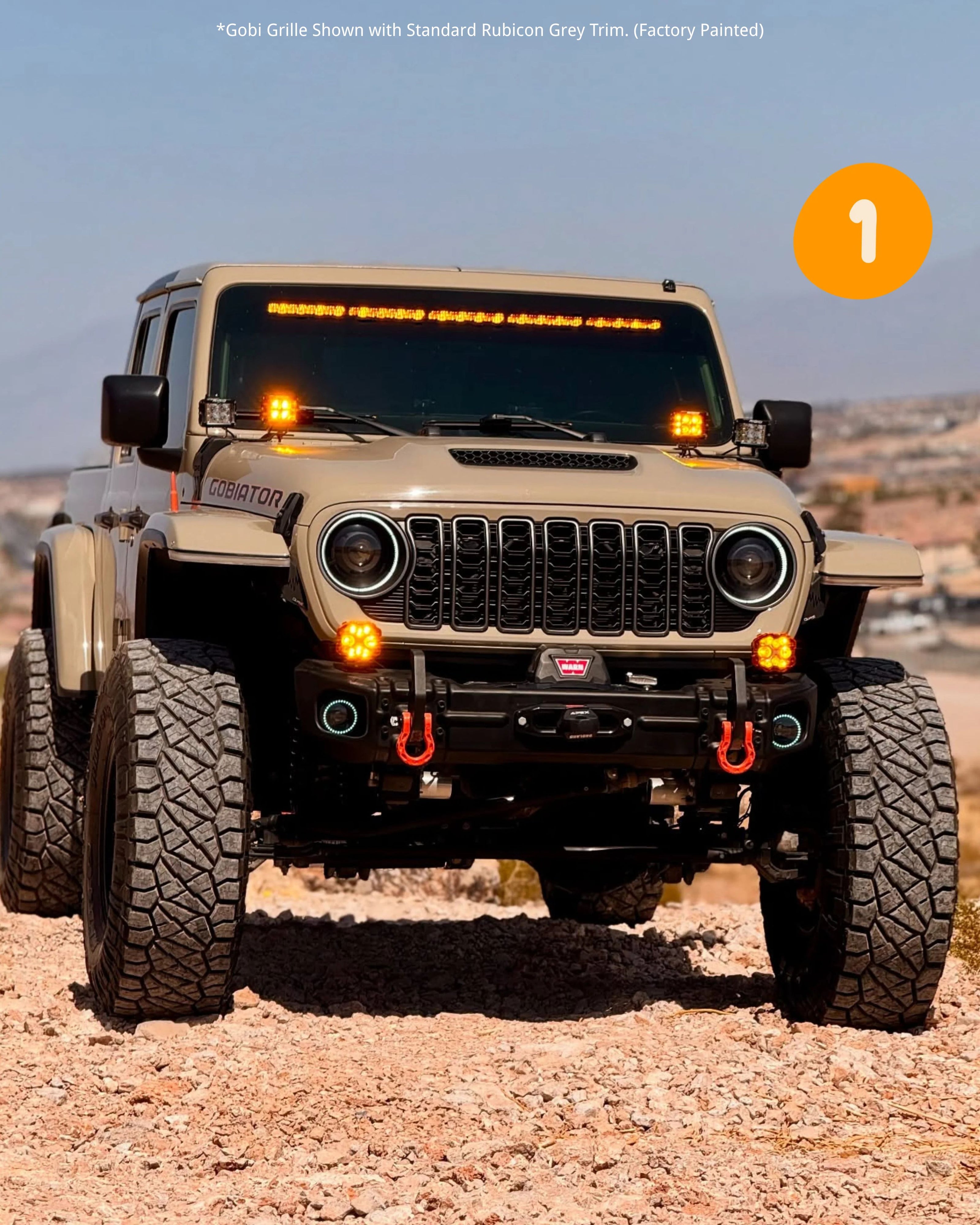 BLEMISHED: OEM Color Matched Front Grille for Wrangler JL/Gladiator JT 18-25