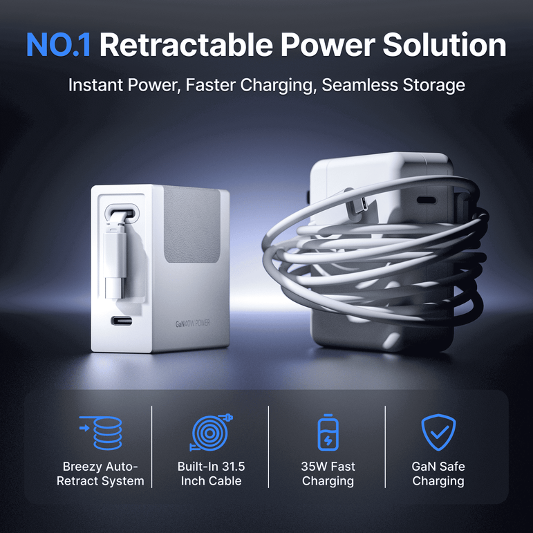 Gitryin Retractable 40W Charger for 3C Devices