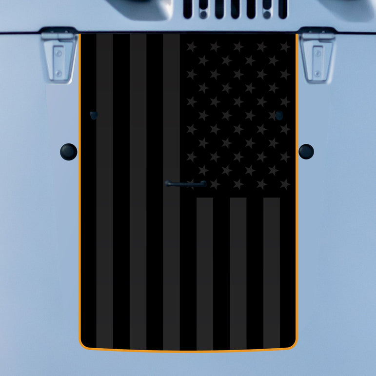 Hood Graphic for Wrangler JK | Black Flag