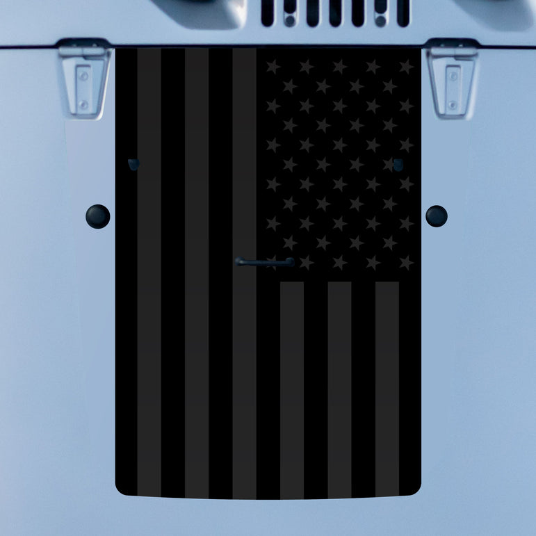 Hood Graphic for Wrangler JK | Black Flag