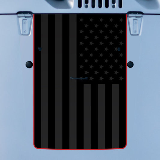 Hood Graphic for Wrangler JK | Black Flag