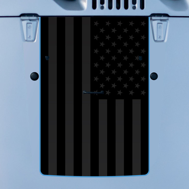 Hood Graphic for Wrangler JK | Black Flag