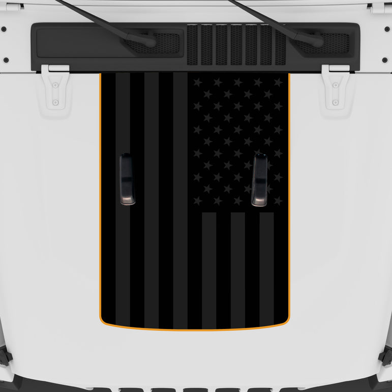 Black Flag Hood Graphic | fits Wrangler JL and Gladiator JT