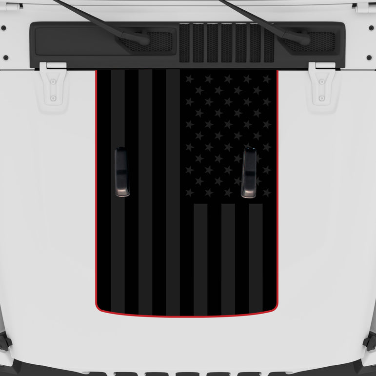 Black Flag Hood Graphic | fits Wrangler JL and Gladiator JT