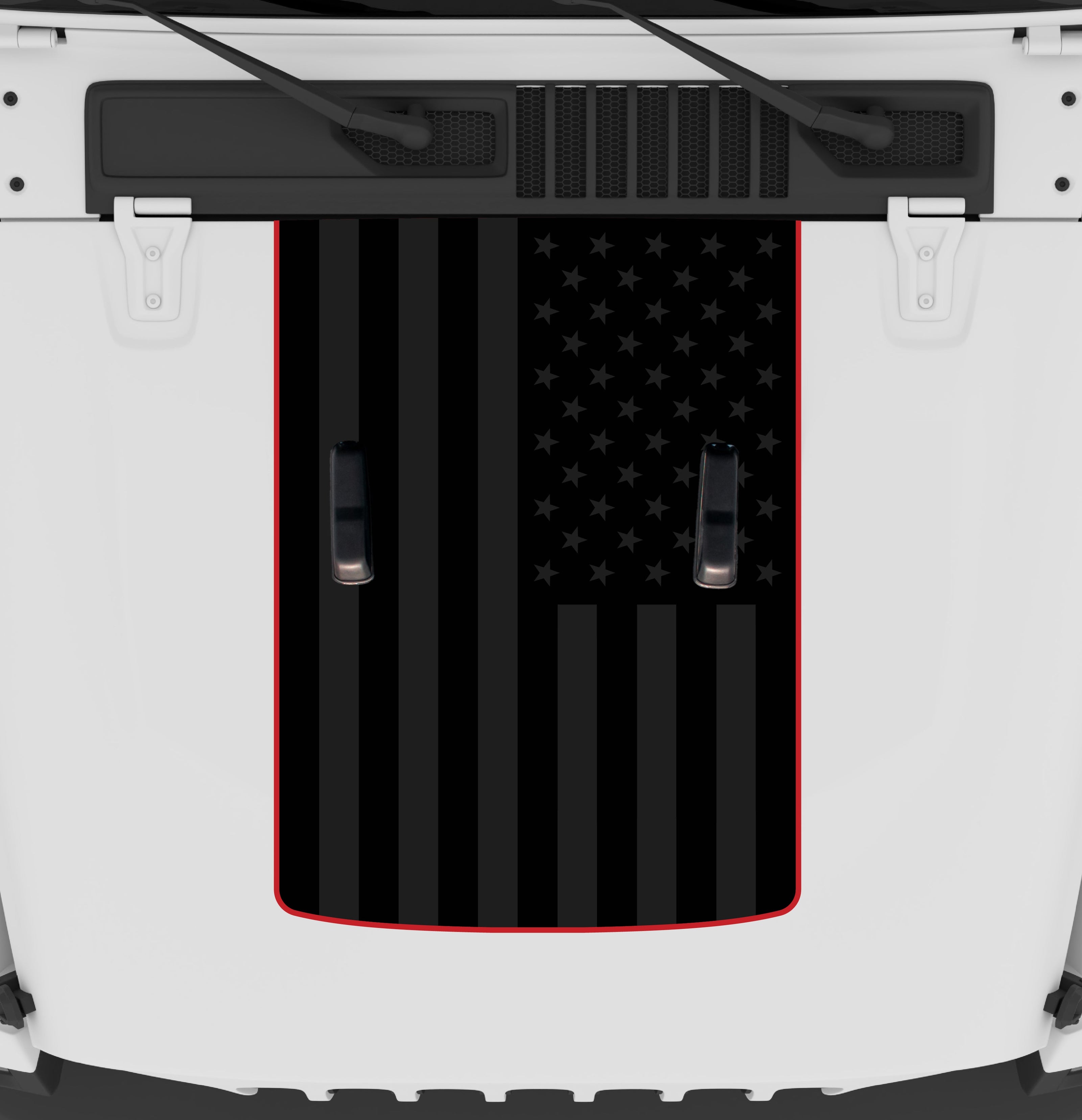 Black Flag Hood Graphic | fits Wrangler JL and Gladiator JT