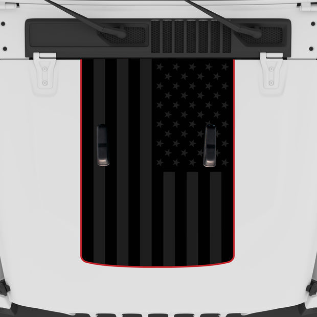 Black Flag Hood Graphic | fits Wrangler JL and Gladiator JT