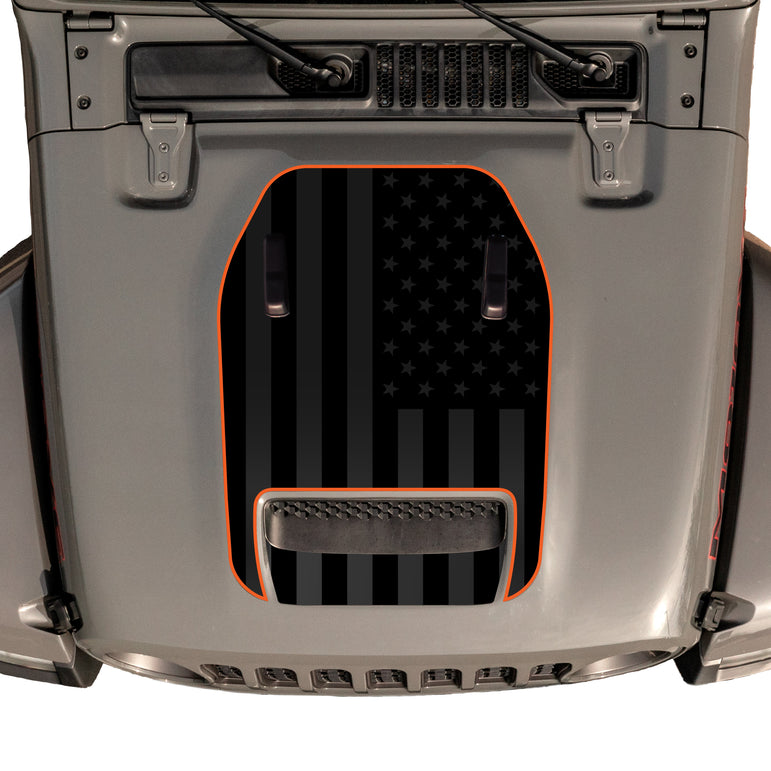 Hood Graphic for Wrangler 392 | Black Flag