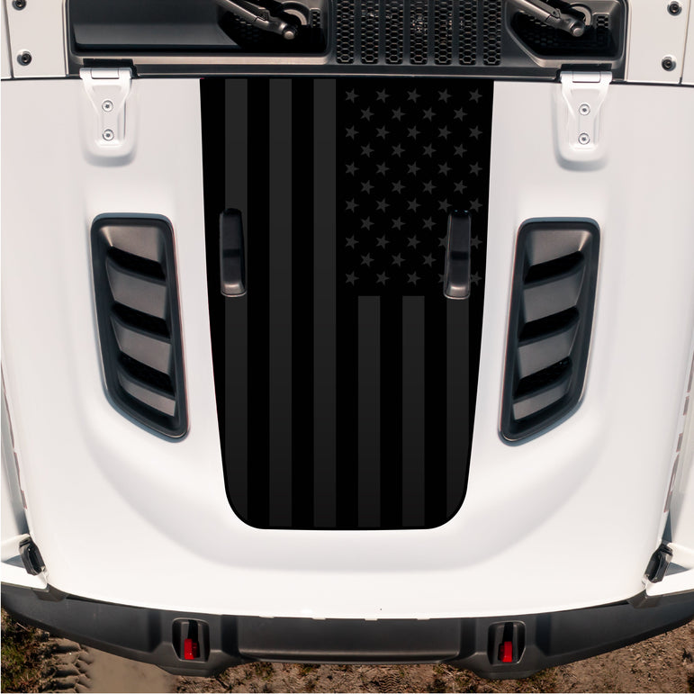 Hood Graphic for RUBICON | Black Flag - fits Wrangler JL & Gladiator JT
