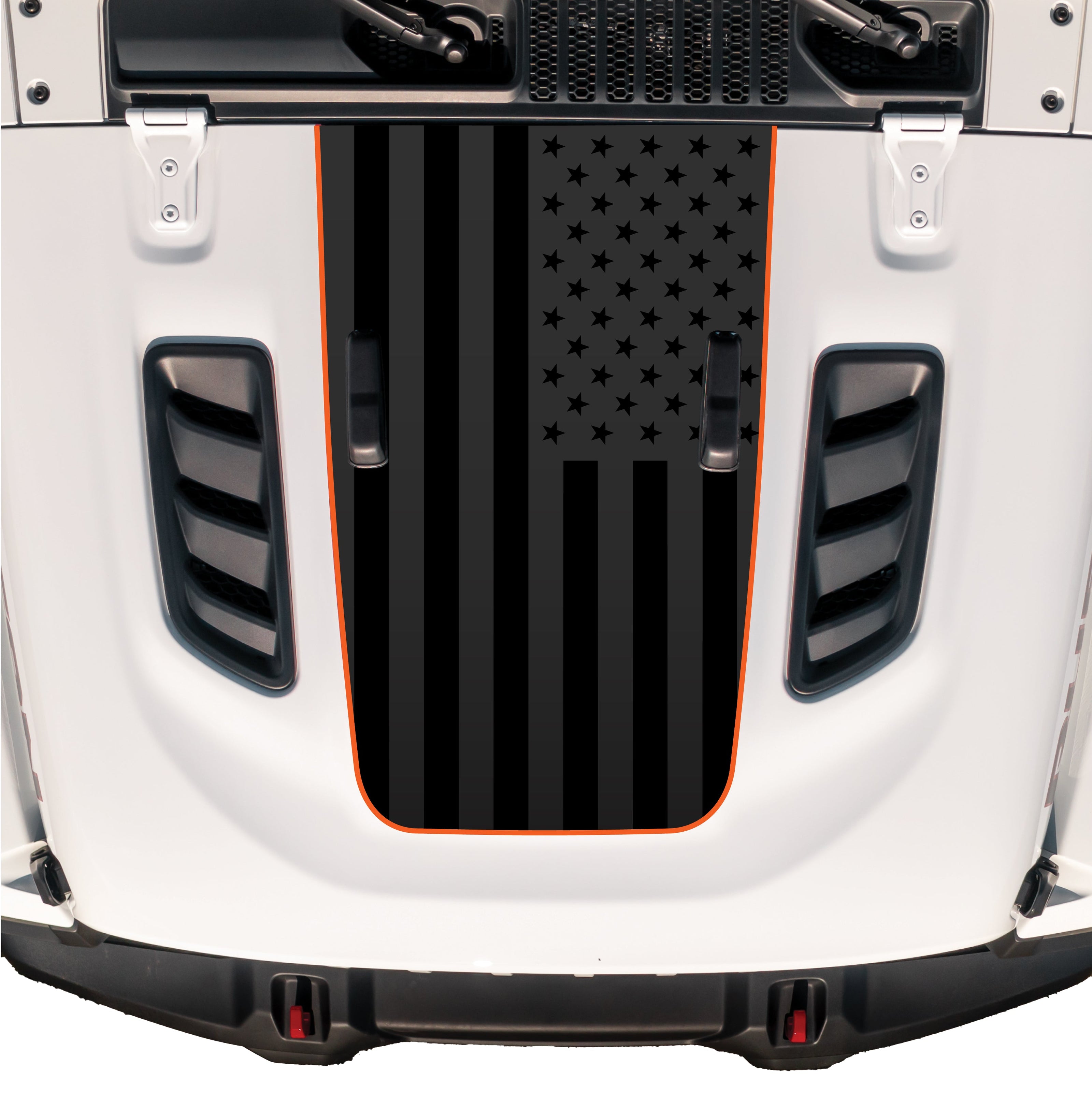 Hood Graphic for RUBICON | Black Flag - fits Wrangler JL & Gladiator JT