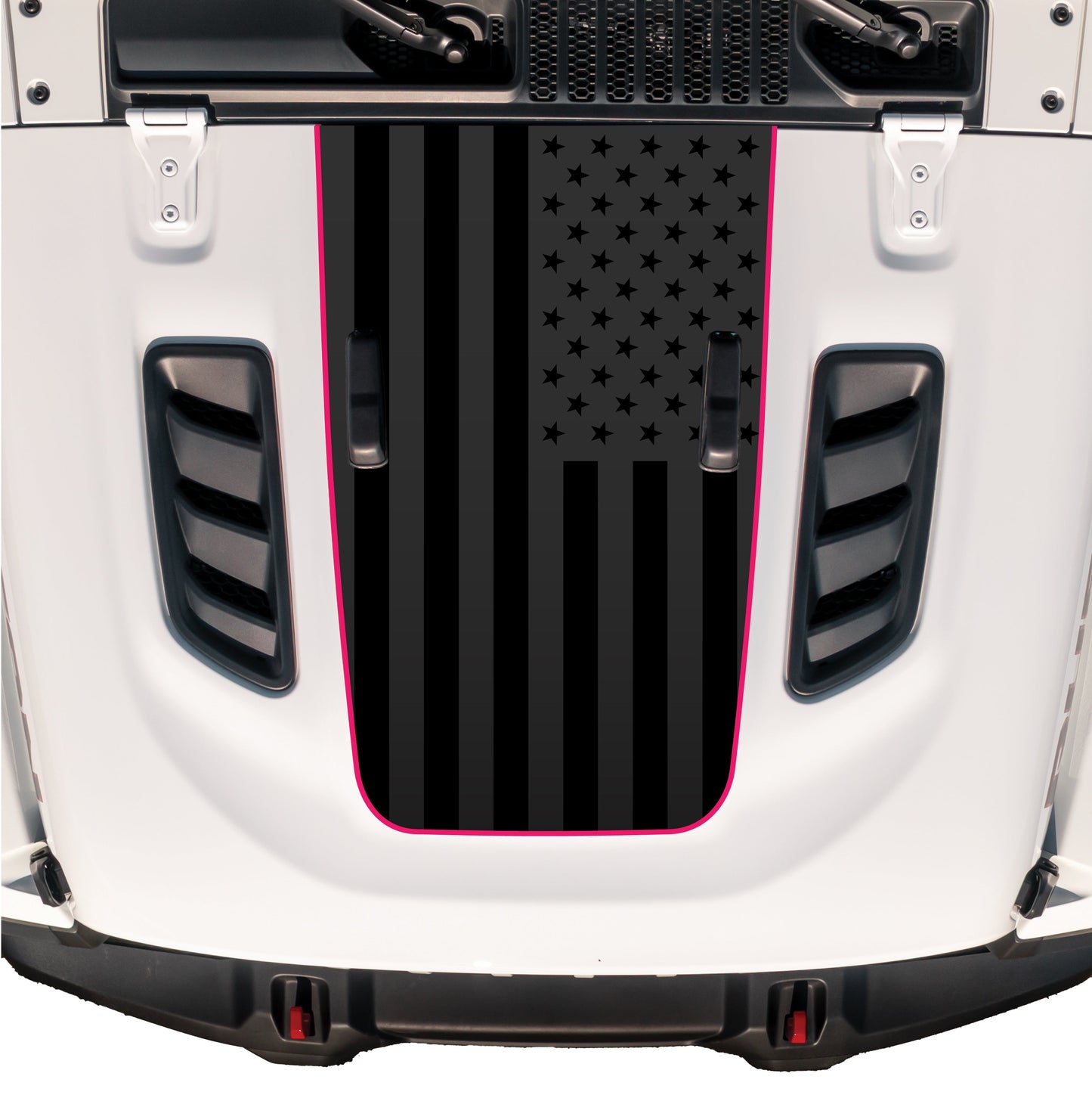 Hood Graphic for RUBICON | Black Flag - fits Wrangler JL & Gladiator JT