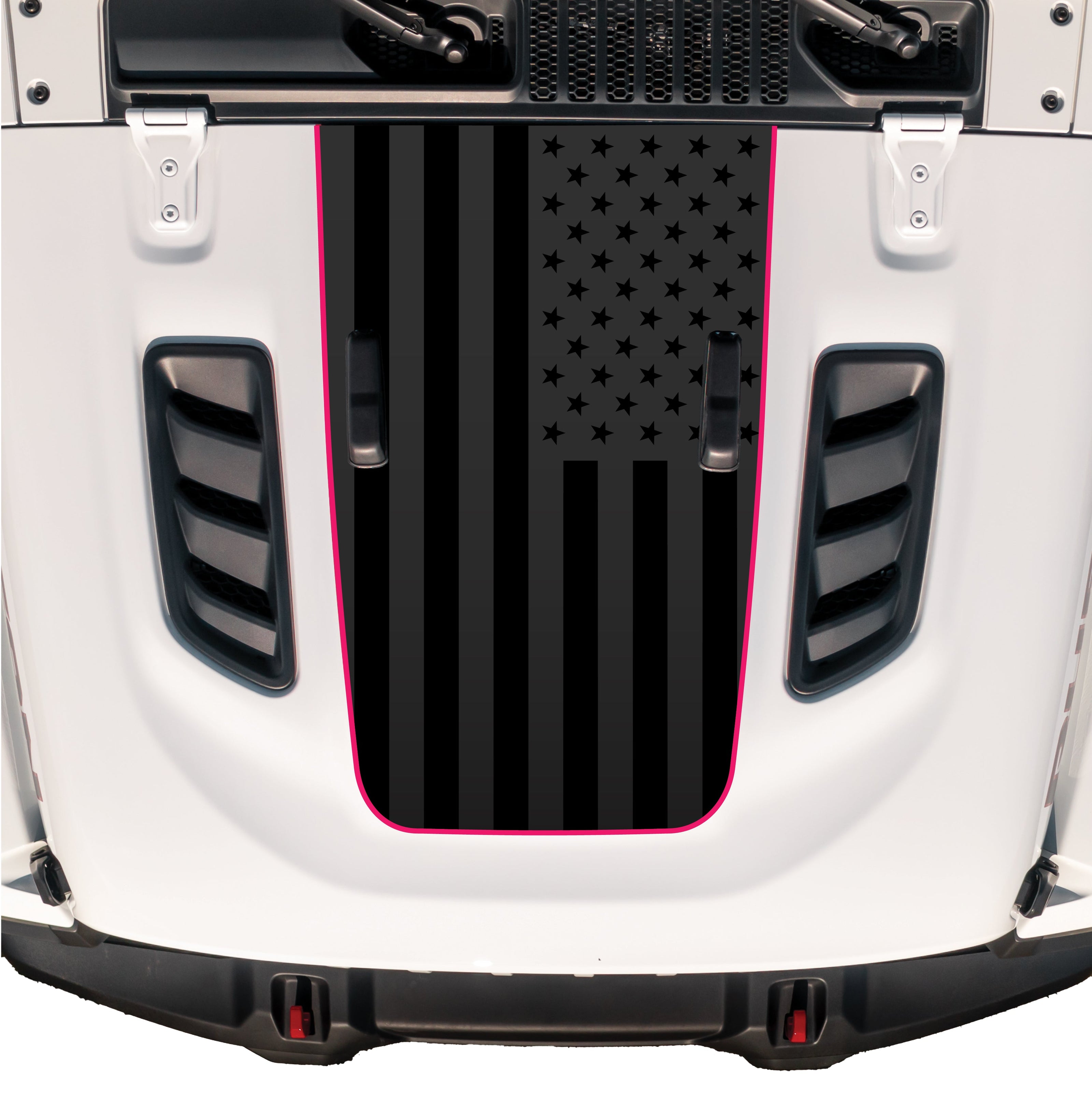 Hood Graphic for RUBICON | Black Flag - fits Wrangler JL & Gladiator JT