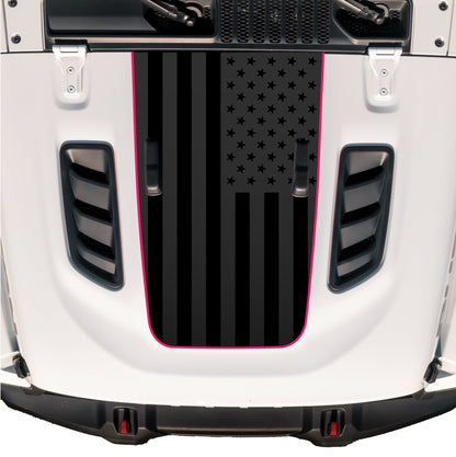Hood Graphic for RUBICON | Black Flag - fits Wrangler JL & Gladiator JT