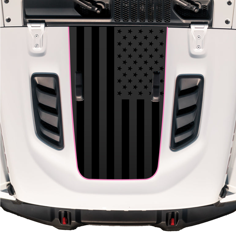 Hood Graphic for RUBICON | Black Flag - fits Wrangler JL & Gladiator JT