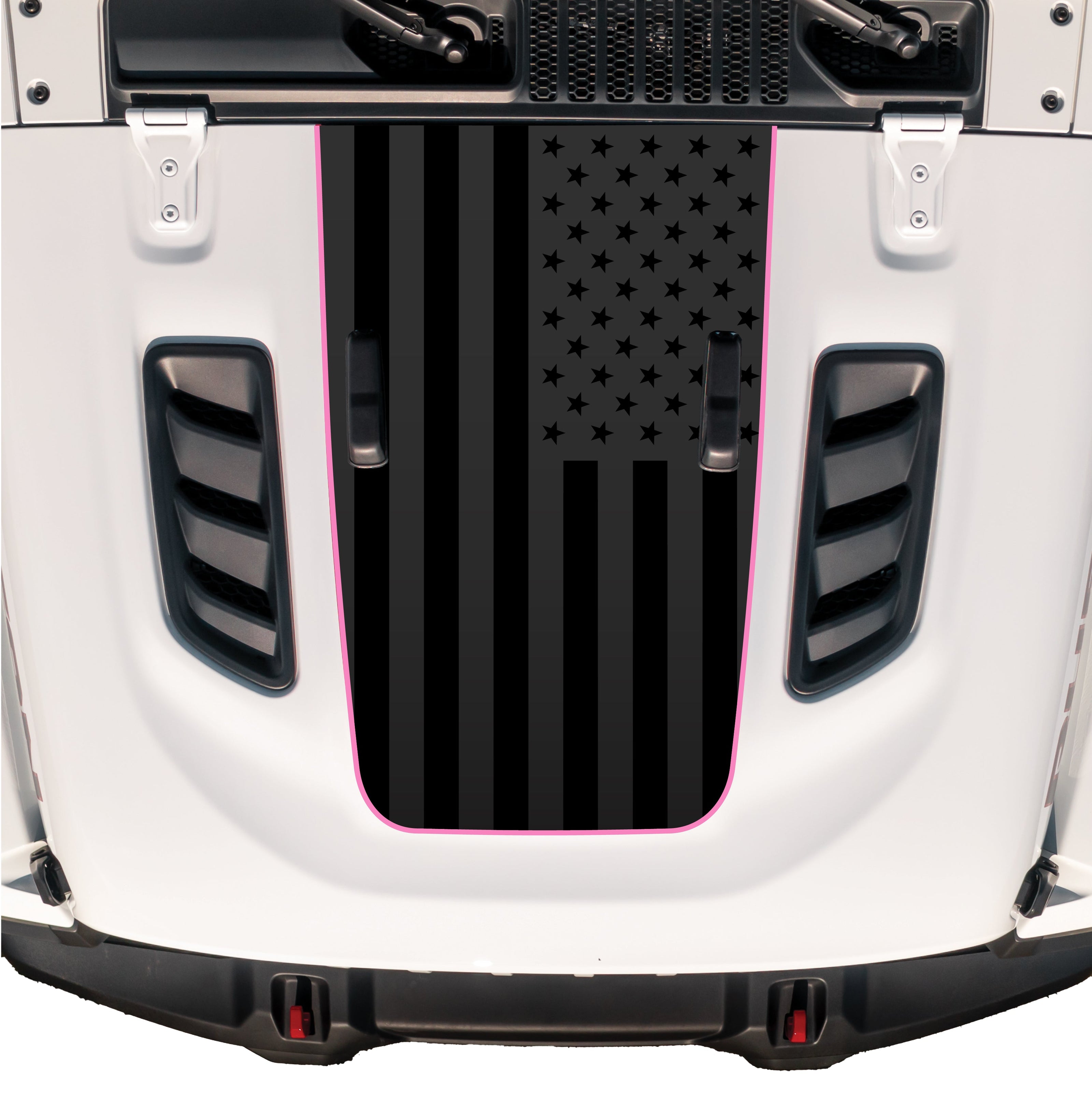 Hood Graphic for RUBICON | Black Flag - fits Wrangler JL & Gladiator JT