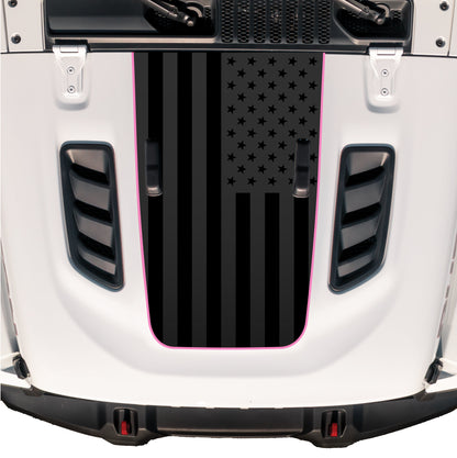 Hood Graphic for RUBICON | Black Flag - fits Wrangler JL & Gladiator JT