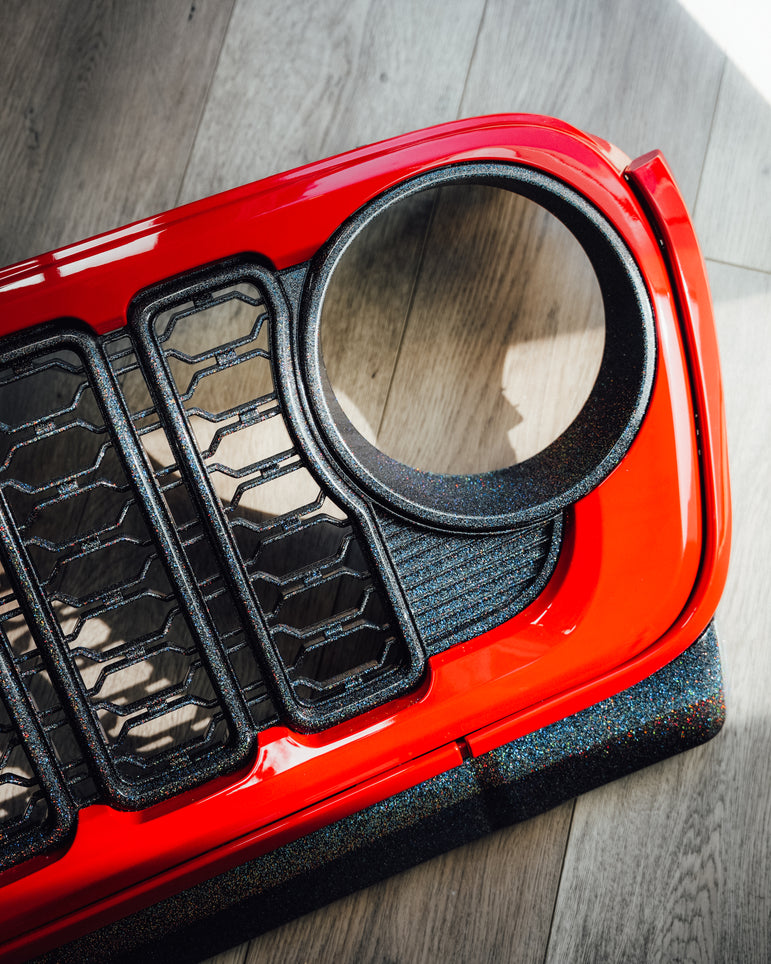 Holographic + Custom Painted Front Grille – Newer Style Upgrade fits Wrangler JL/ GladiatorJT