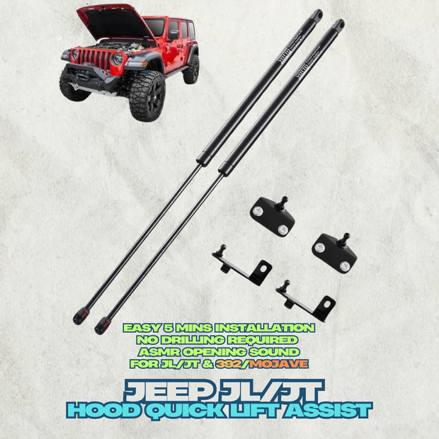 Beefy Hydraulic Hood QuickLift for JL & JT