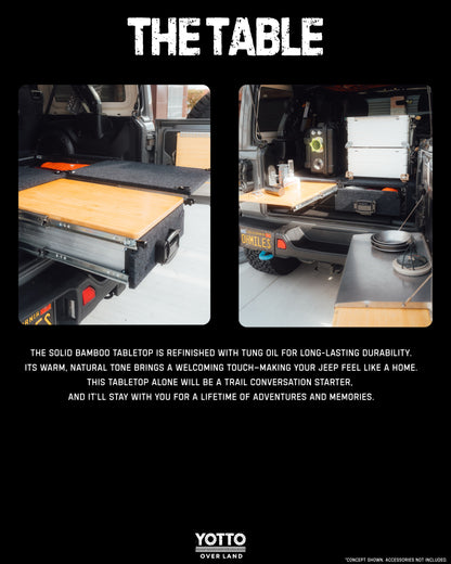 Tough Alu Drawer 2.0 Born for Jeep Wrangler JL w/ Slide-Out Table System