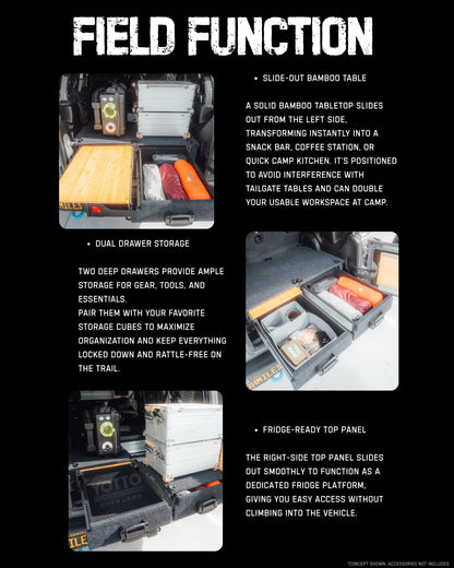 Tough Alu Drawer 2.0 Born for Jeep Wrangler JL w/ Slide-Out Table System