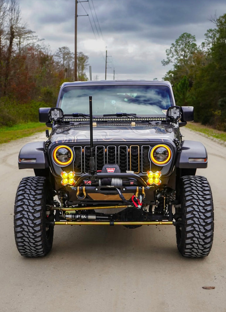 Satin Black Painted- Refreshed Style fits Wrangler JL/ Gladiator JT *Paintable