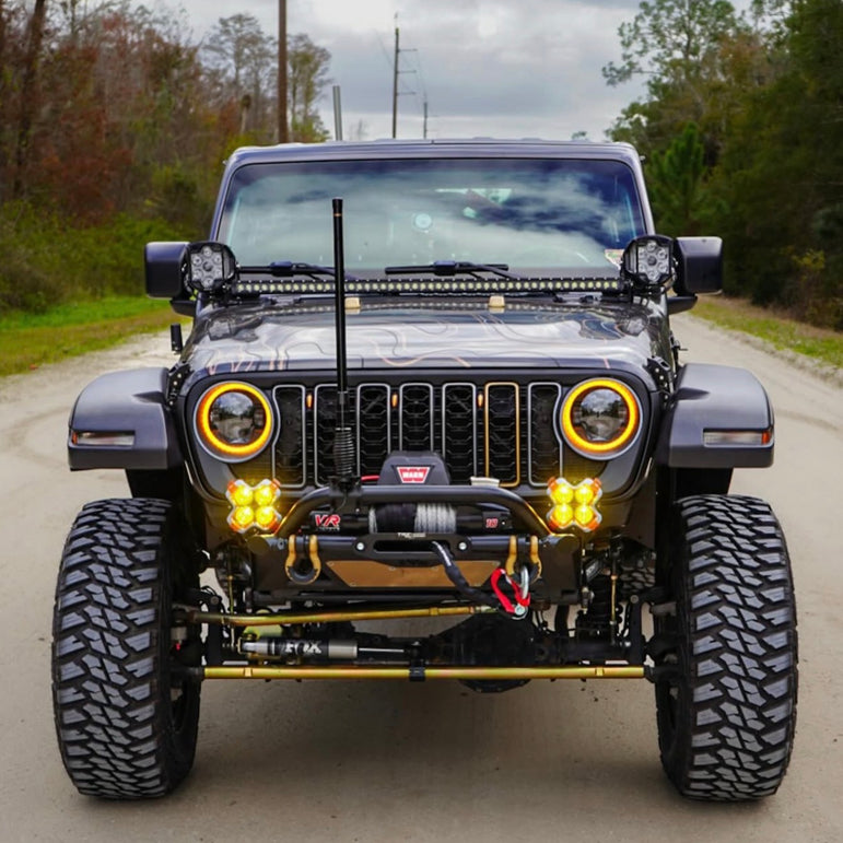 Satin Black Painted- Refreshed Style fits Wrangler JL/ Gladiator JT *Paintable