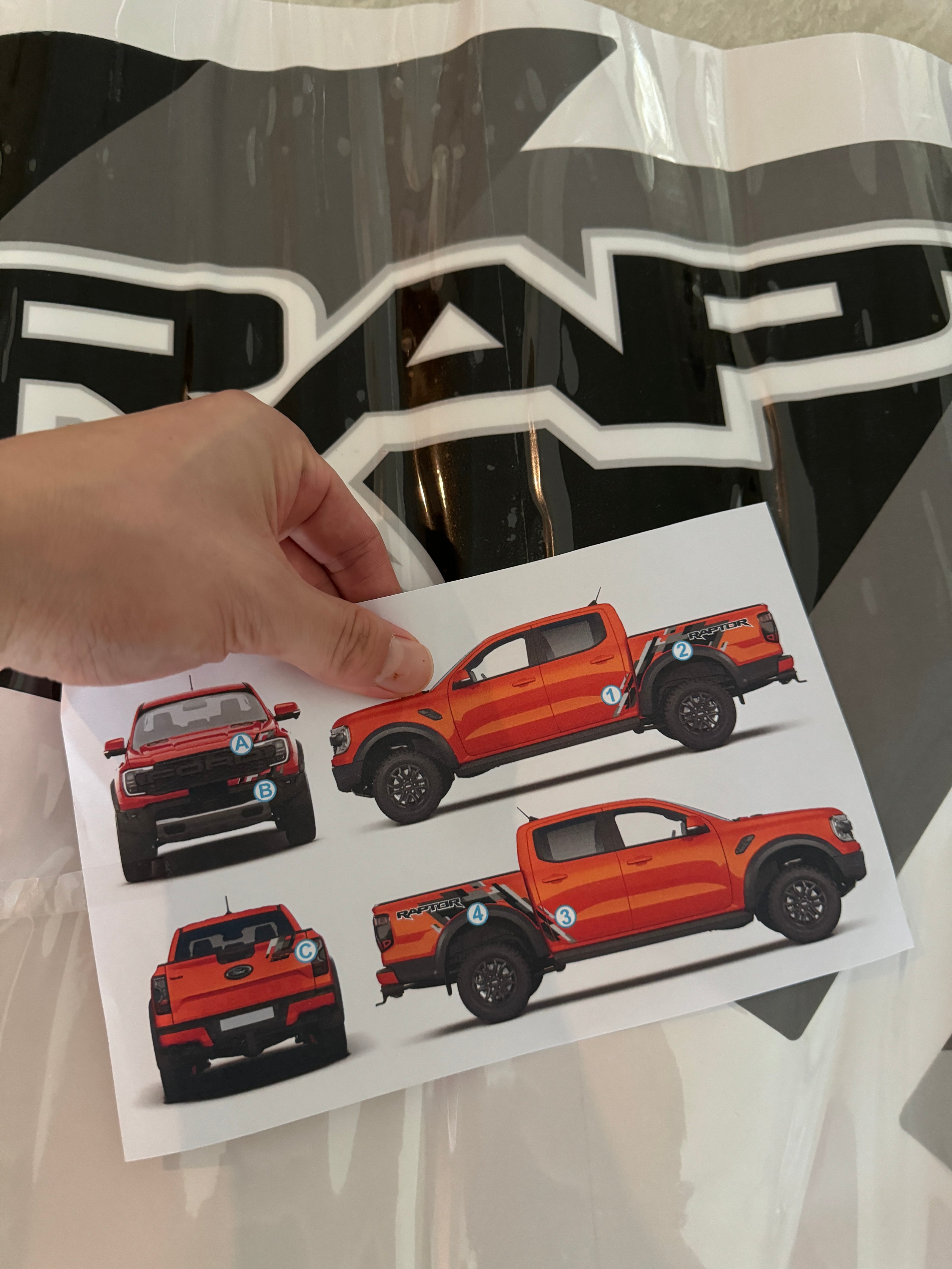 Ranger Raptor PPF Full Body Decal Set Fits 23-25