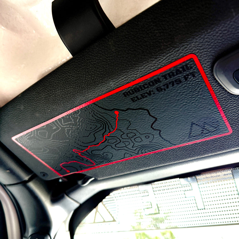 Sun Visor Decal Set – Covers OEM Warning Labels | Driver + Passenger Pair