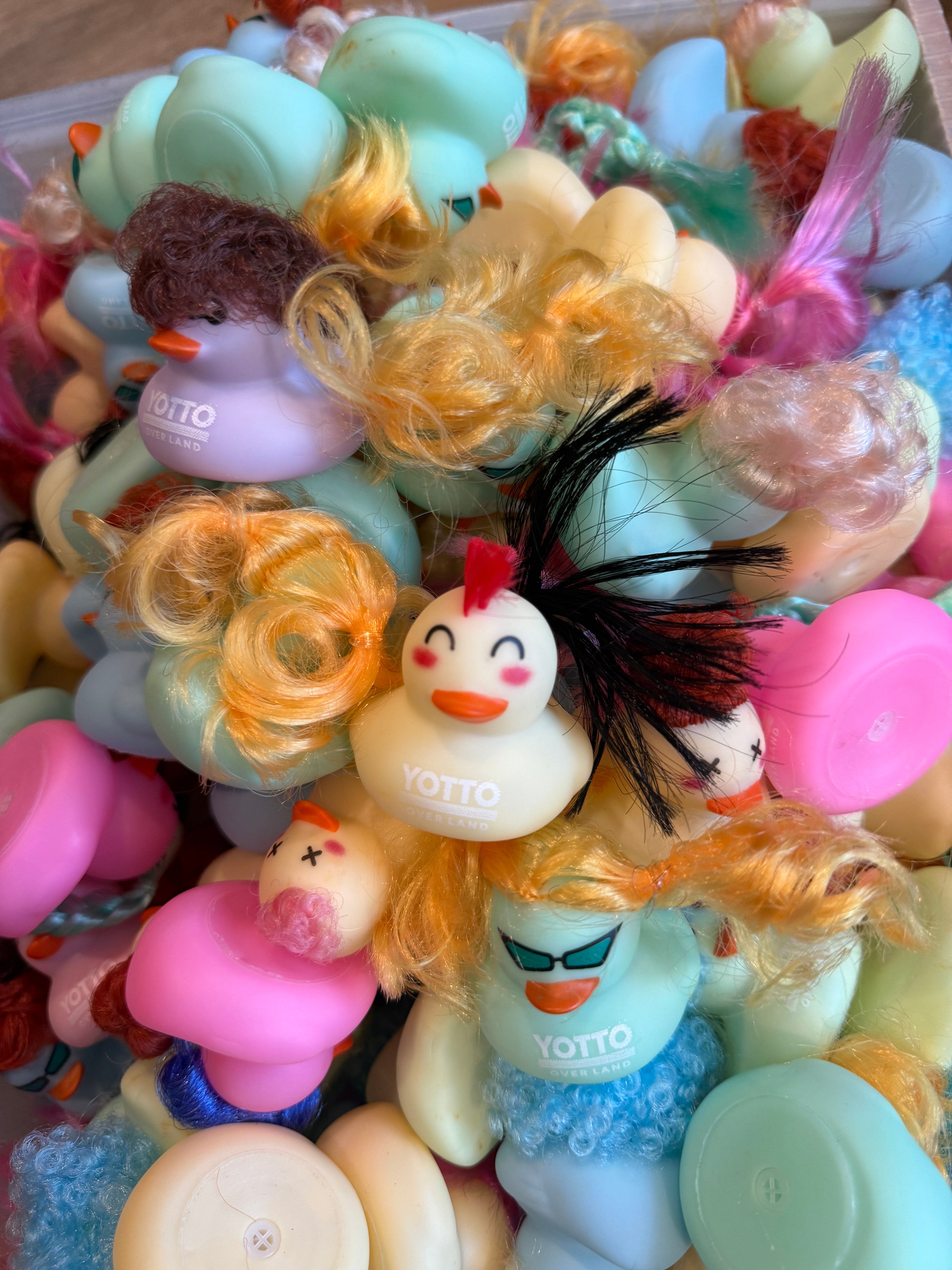 A Dozen Hippie Rubber Ducks for Jeepers