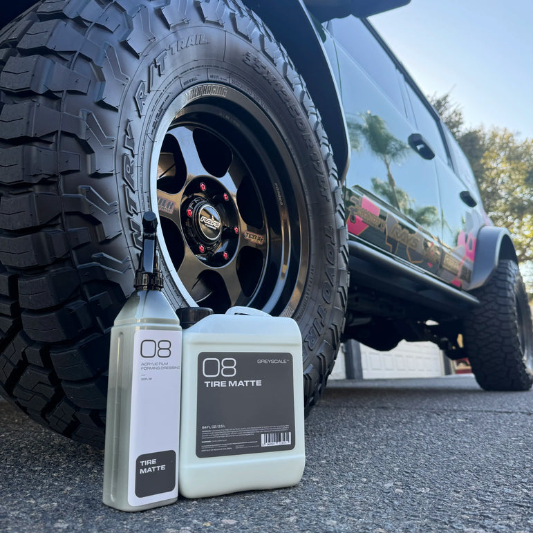 GREYSCALE 08 TIRE MATTE | Natural Tire, Trim, Interior Conditioner