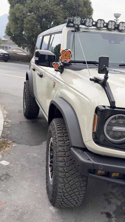 Slim Square-Top Fender Flares *OEM Grainy Textured | Bronco Heritage/Everglades 2021–2026