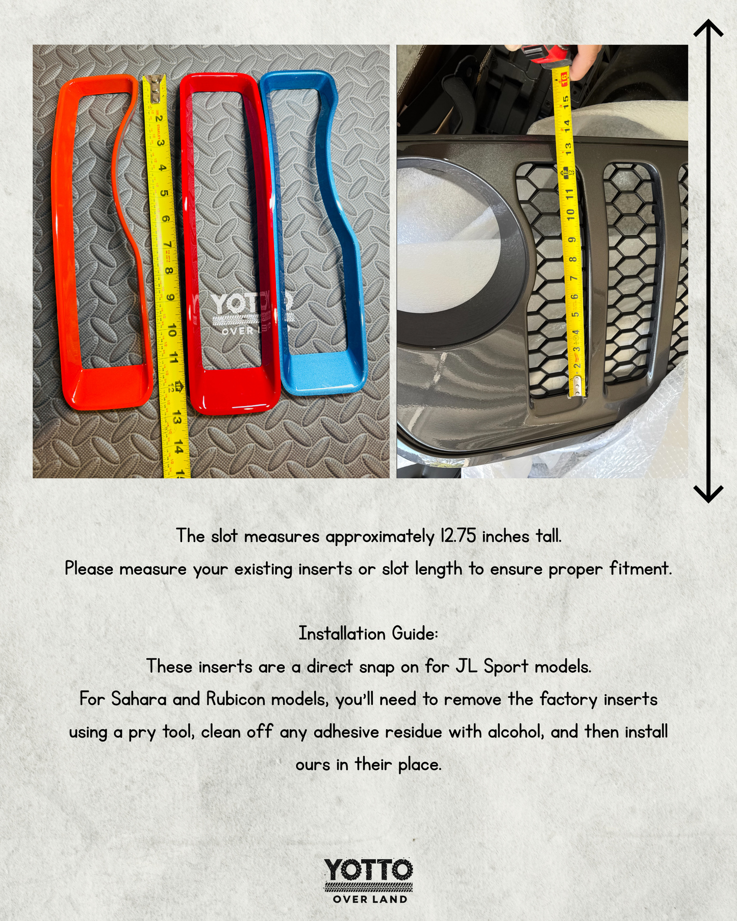 Grille Inserts Color Matched for 18-23 Wrangler JL Gladiator JT