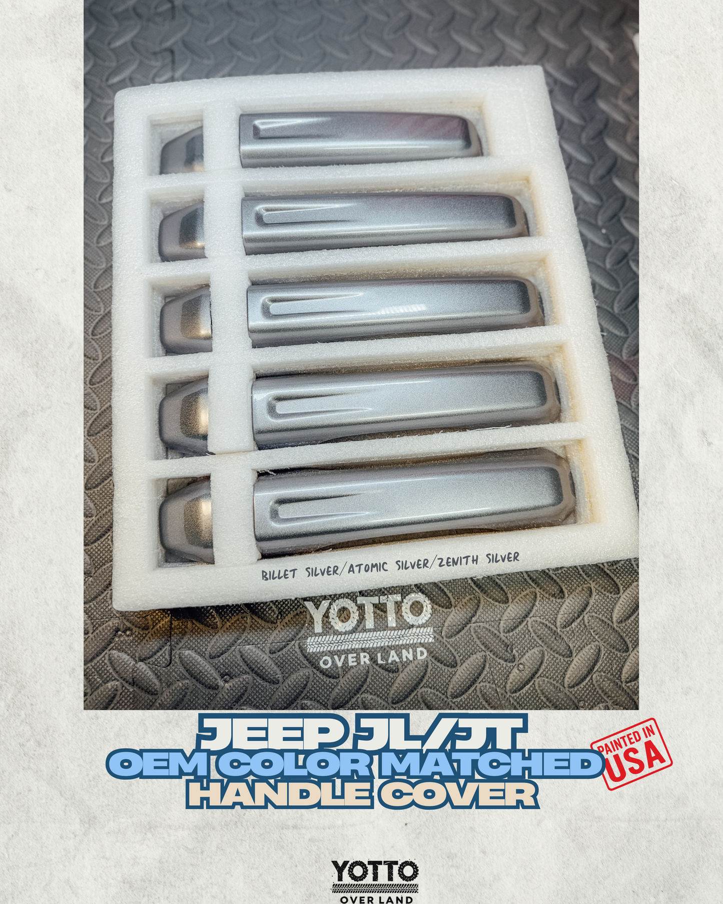 Door Handle Covers OEM Color Matched for Jeep JL JT 4 Doors