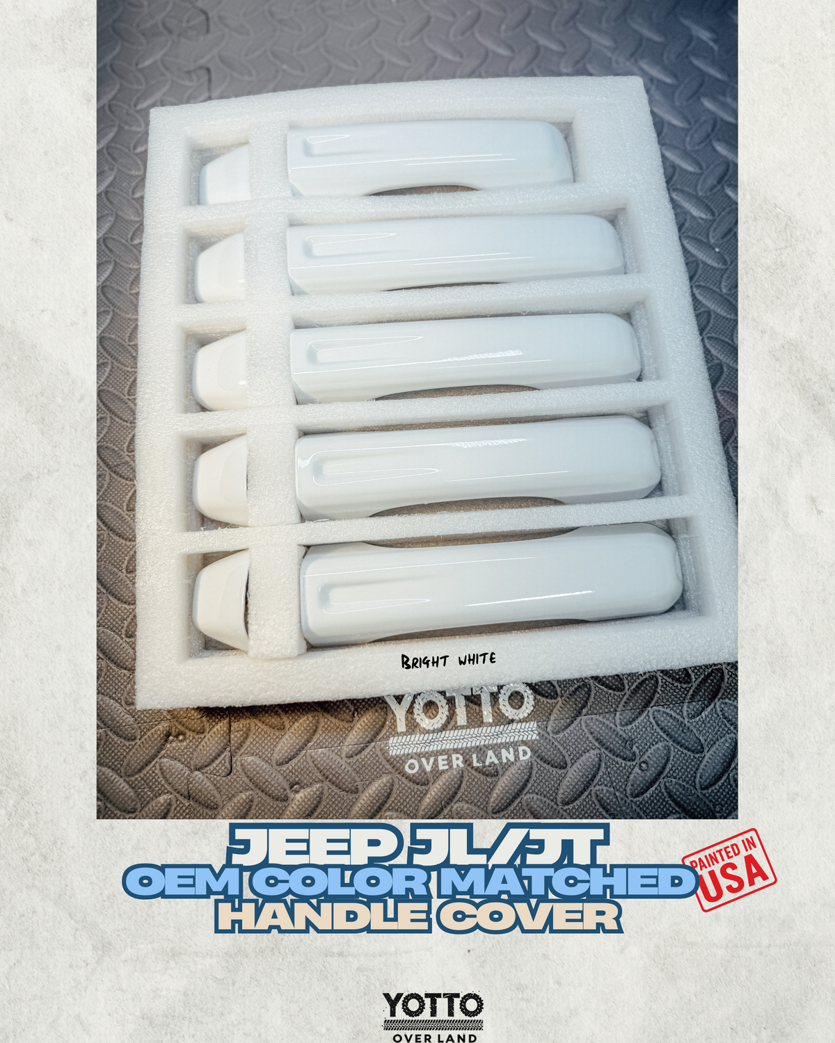Door Handle Covers Color Matched to Factory Paint fits JL JT 4 Doors *Discontinued