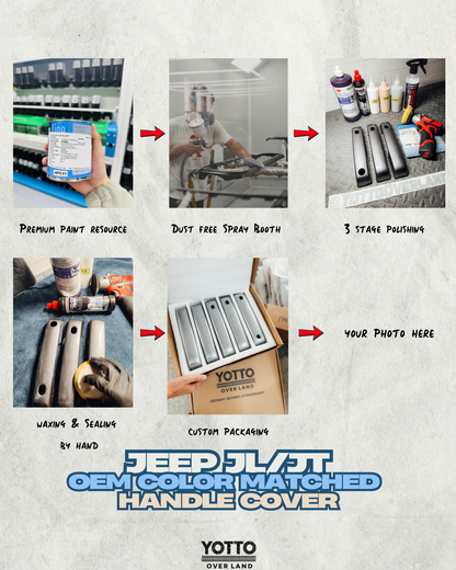 Door Handle Covers OEM Color Matched for Jeep JL JT 4 Doors