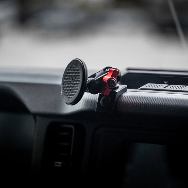 LINK™ MagSafe Charging Phone Mount With Top Dash Clip | 2" Arm | 2021-2026 Ford Bronco | 6th Generation | (NOT FOR LEATHERETTE STITCHED DASH)