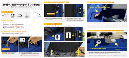 Beefy Hydraulic Hood QuickLift for JL & JT