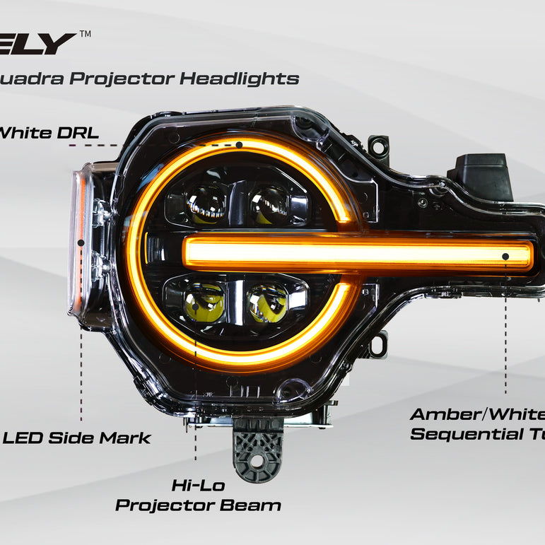 Okely - Bronco Quad Projector Dual Color Sequential Headlights