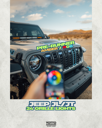 Prerunner Amber/RGB Grille Lights for 24-25 JL JT Grille