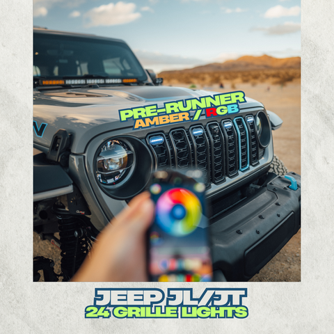 Prerunner Amber/RGB Grille Lights for 24-25 JL JT Grille