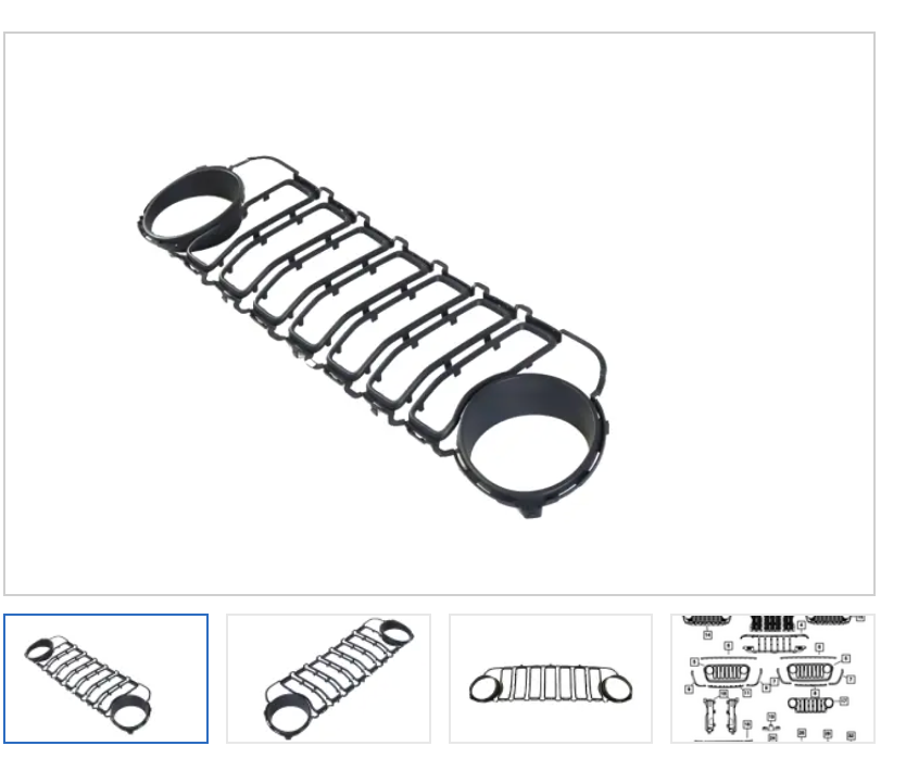 2024 Jeep Grille Headlight Ring Panel Refinishing Service - Aftermarket (7HQ96TZZAA)