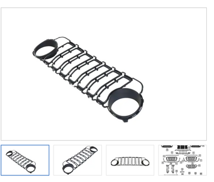 2024 Jeep Grille Headlight Ring Panel Refinishing Service - Aftermarket (7HQ96TZZAA)