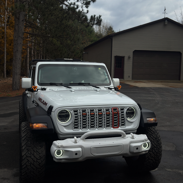 Whiteout or AnyColor Painted Grille – Newer Style Upgrade fits Wrangler JL/ GladiatorJT