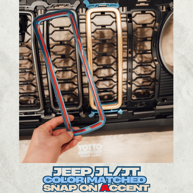 "Snap On" Accent Slot Cover for 24-25 Grille Wrangler JL JT Grille