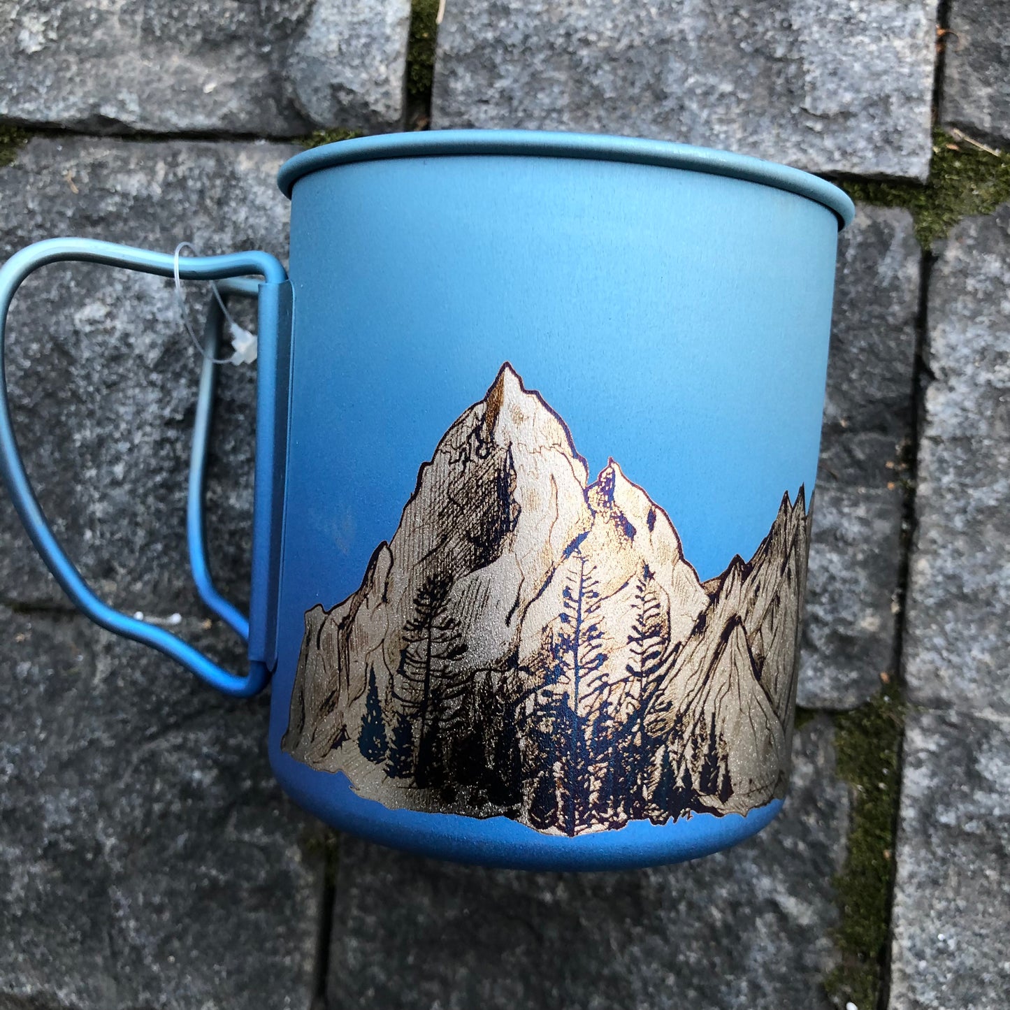 Snow Peak Ti Cup Engraved & Anodized Art Handcrafted